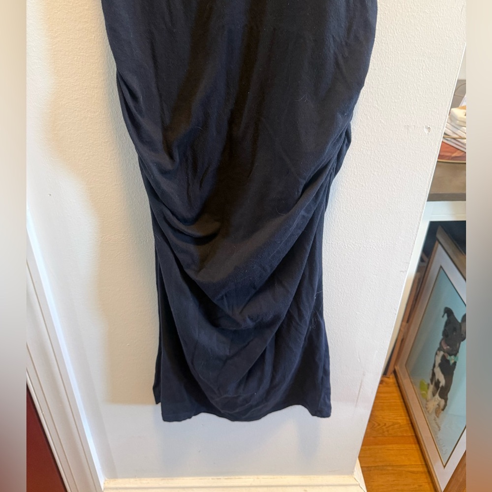 Athleta Black Ruched Body Con Della Sleeveless Dress - Picture 4 of 9